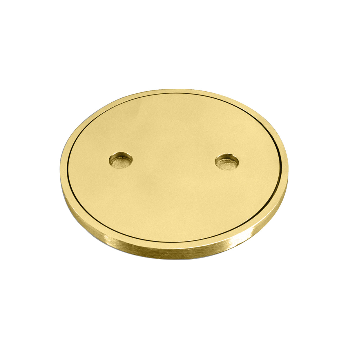 An image of Brass Round Clearout Floor Waste 100mm Outlet Polished Brass