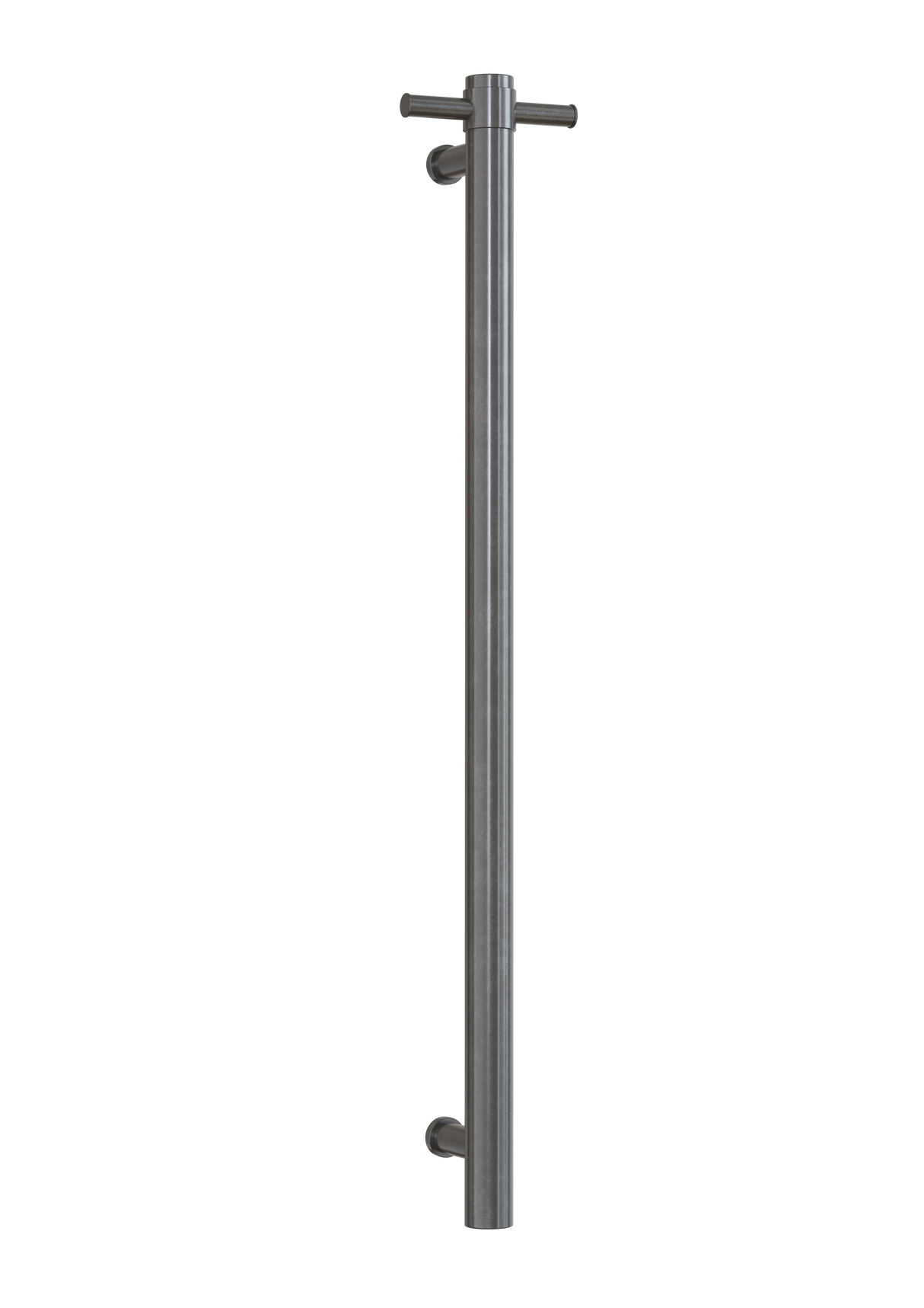 Thermorail Straight/Round 12Volt Vertical Bar 900x142x100mm 22Watts With Optional Hook - Brushed Gun Metal