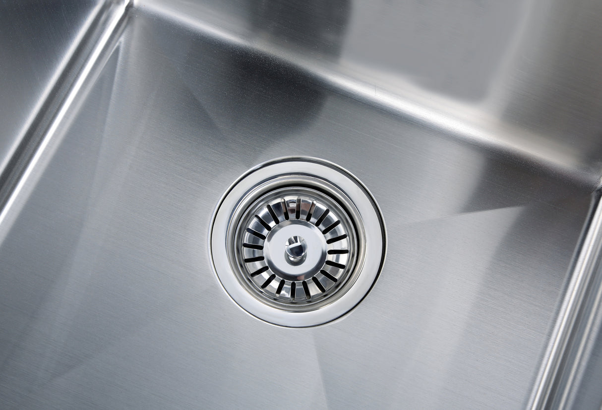 Single Square Bowl Stainless Steel Kitchen Sink Round Waste PKSS-450R