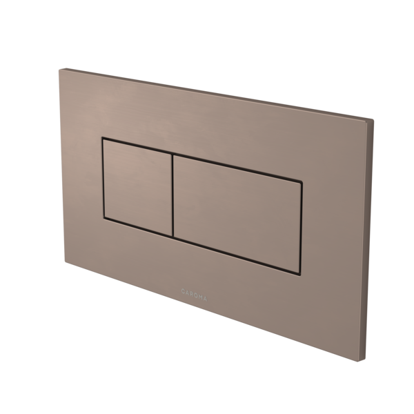 Caroma Invisi Series II Rectangle Dual Flush Plate & Buttons (Metal) Brushed Bronze