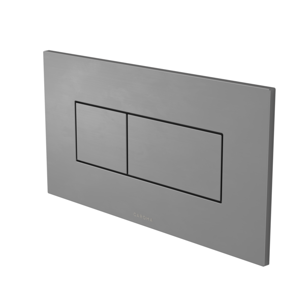 Caroma Invisi Series II Rectangle Dual Flush Plate & Buttons (Metal) Gunmetal