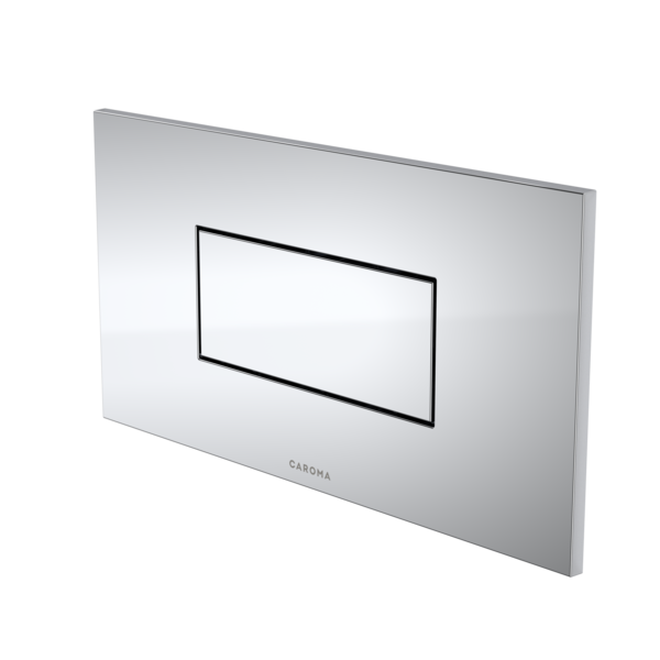 Caroma Invisi Series II Rectangle Metal Single Flush Plate and Buttons Chrome