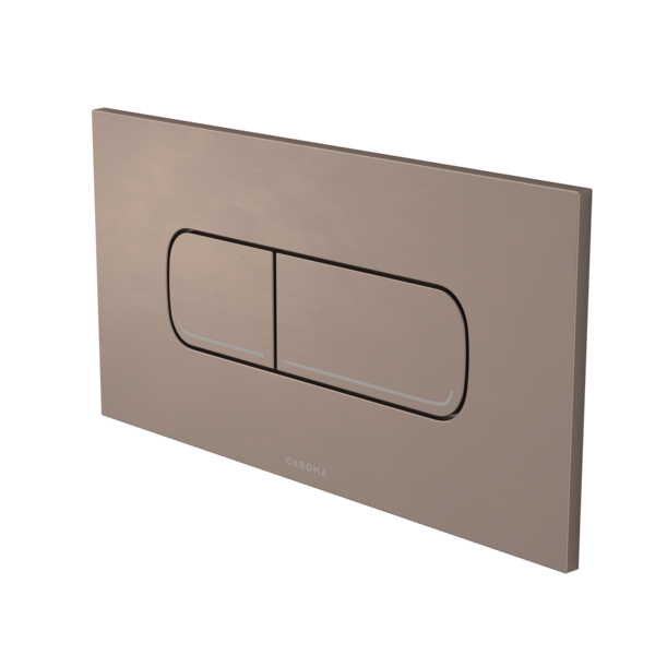 Caroma Invisi Series II Oval Dual Flush Plate & Buttons (Metal) Brushed Bronze