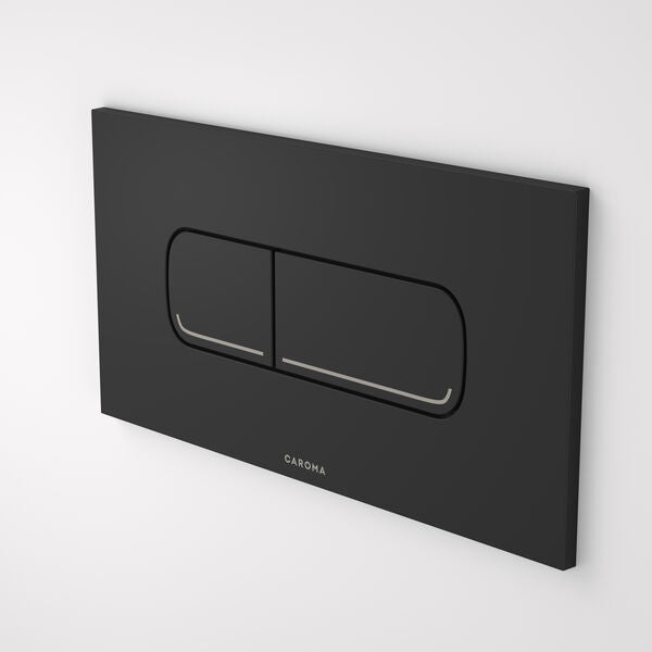 Caroma Invisi Series II Oval Dual Flush Plate & Buttons (Metal) Matte Black