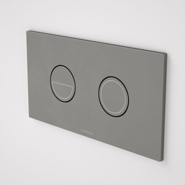 Caroma Invisi Series II Round Dual Flush Plate & Buttons - Gunmetal