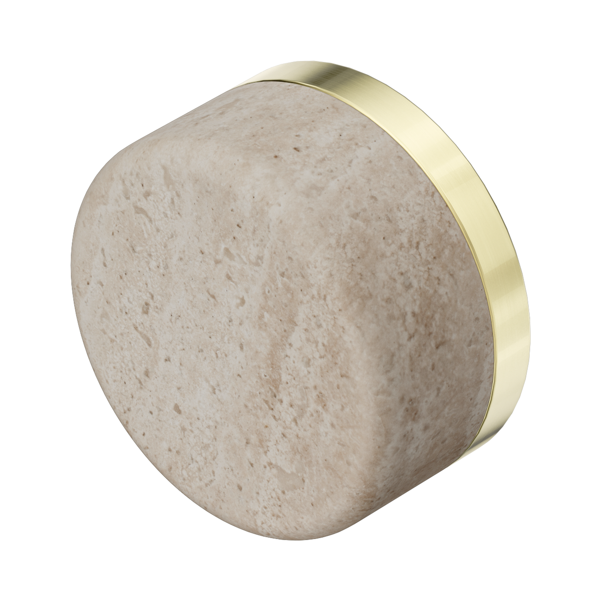 An image of Nero Tapware's Serenity Rome Travertine Handle Brushed Gold