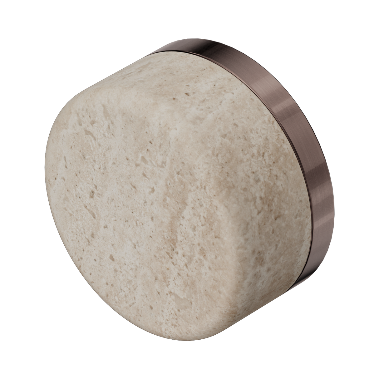 An image of Nero Tapware's Serenity Rome Travertine Handle Brushed Bronze