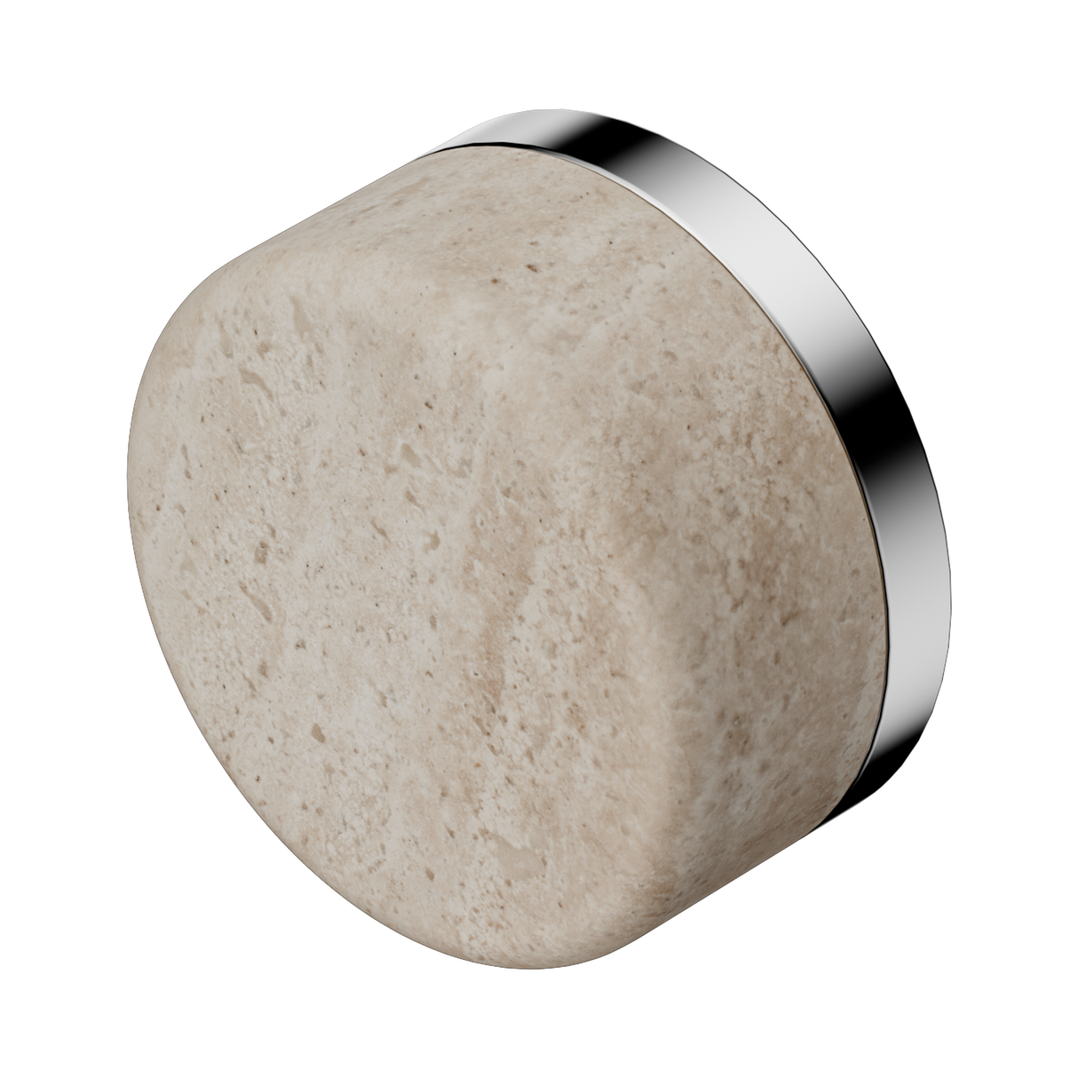 An image of Nero Tapware's Serenity Rome Travertine Handle Chrome