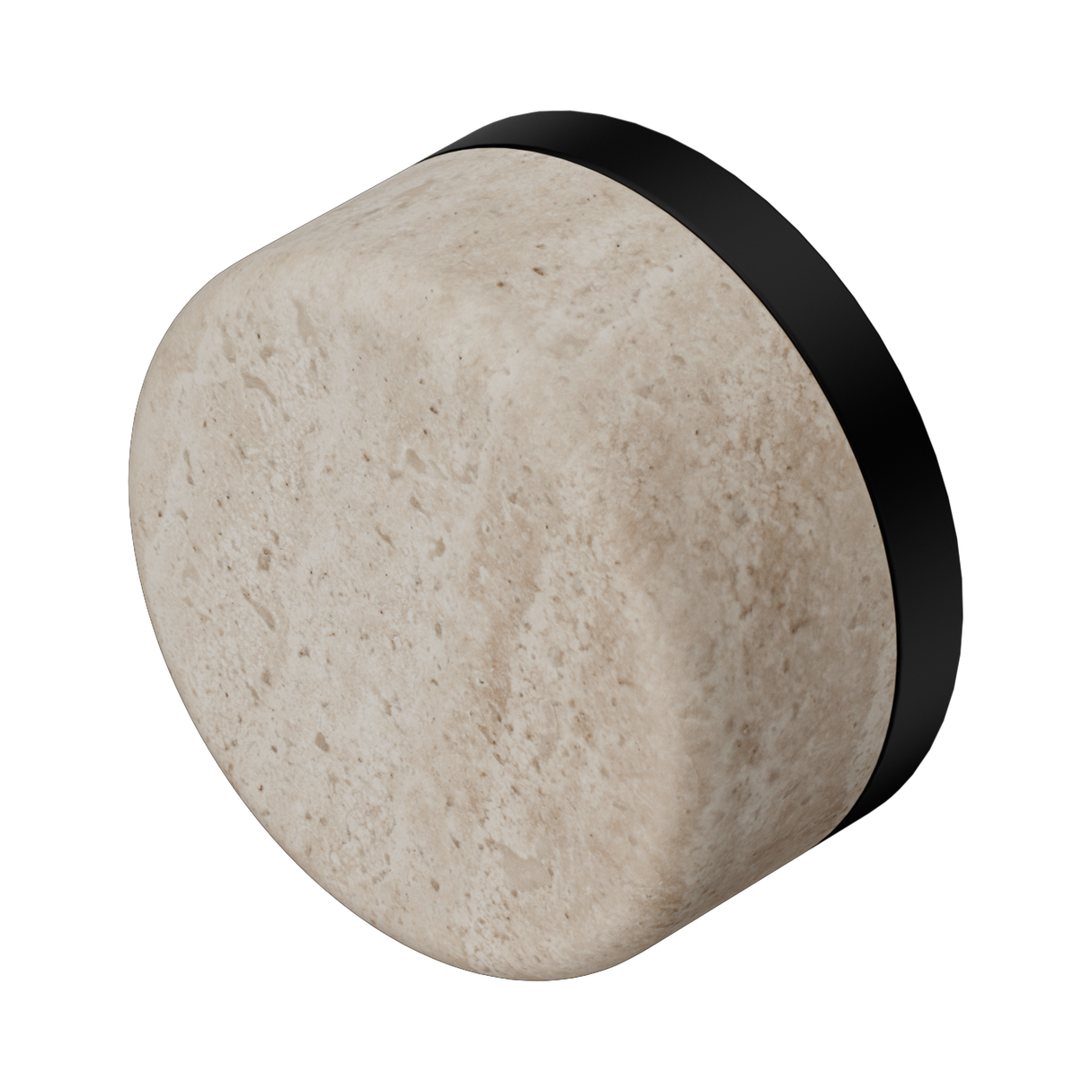 An image of Nero Tapware's Serenity Rome Travertine Handle Matt Black