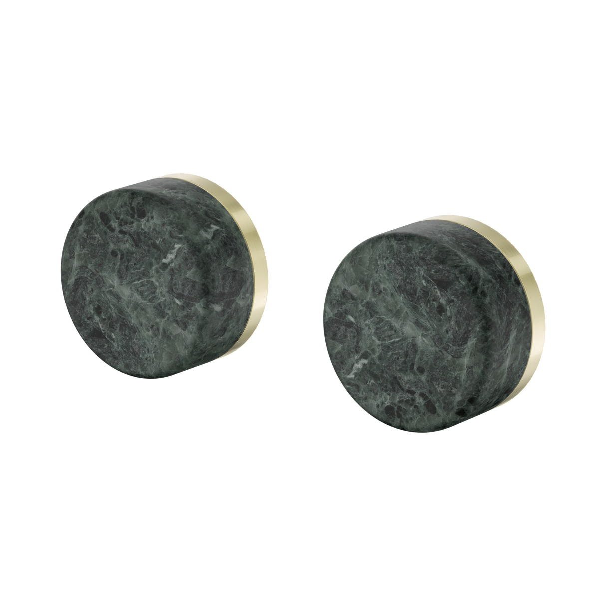 An image of Nero Tapware's Serenity Wall Top Assembly With Verde Alpi Handle Brushed Gold