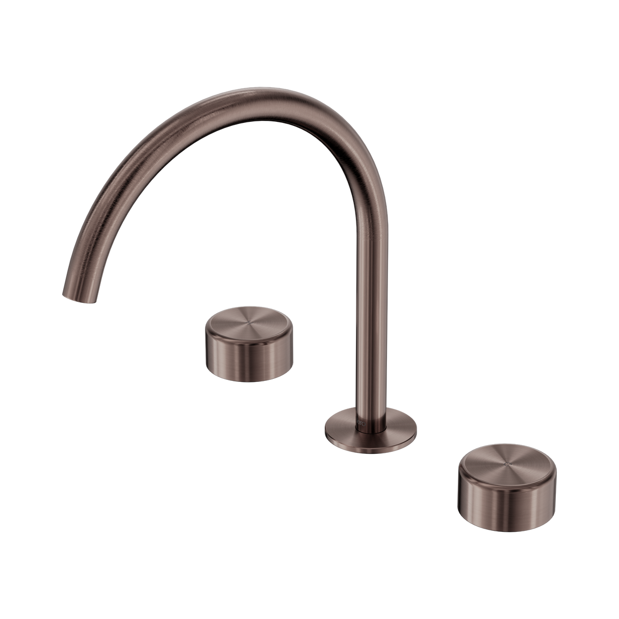 An image of Nero Tapware's Serenity Bath/Kitchen Set Arc Spout With Metal Handle Brushed Bronze