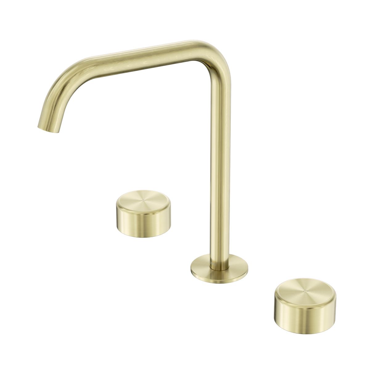 An image of Nero Tapware's Serenity Bath/Kitchen Set Edge Spout With Metal Handle Brushed Gold