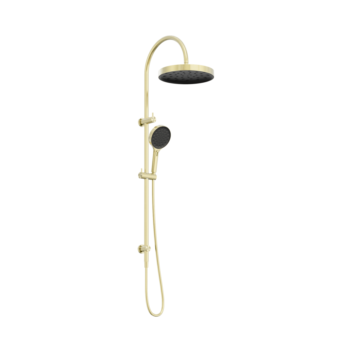 An image of Nero Tapware's Serenity Twin Shower Brushed Gold