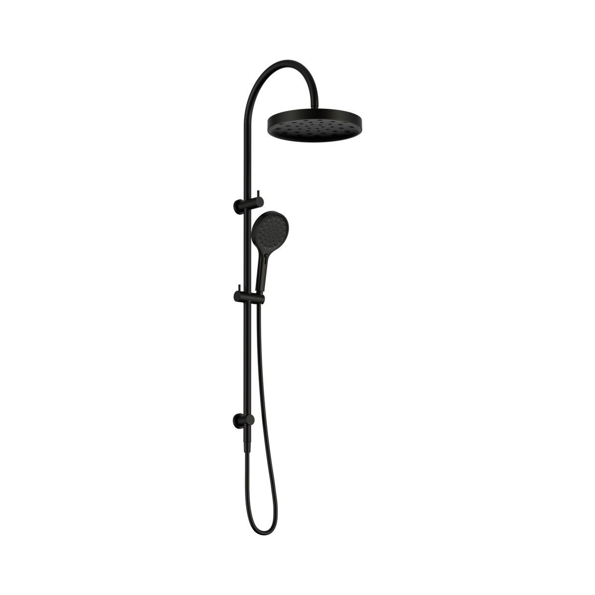 An image of Nero Tapware's Serenity Twin Shower Matt Black