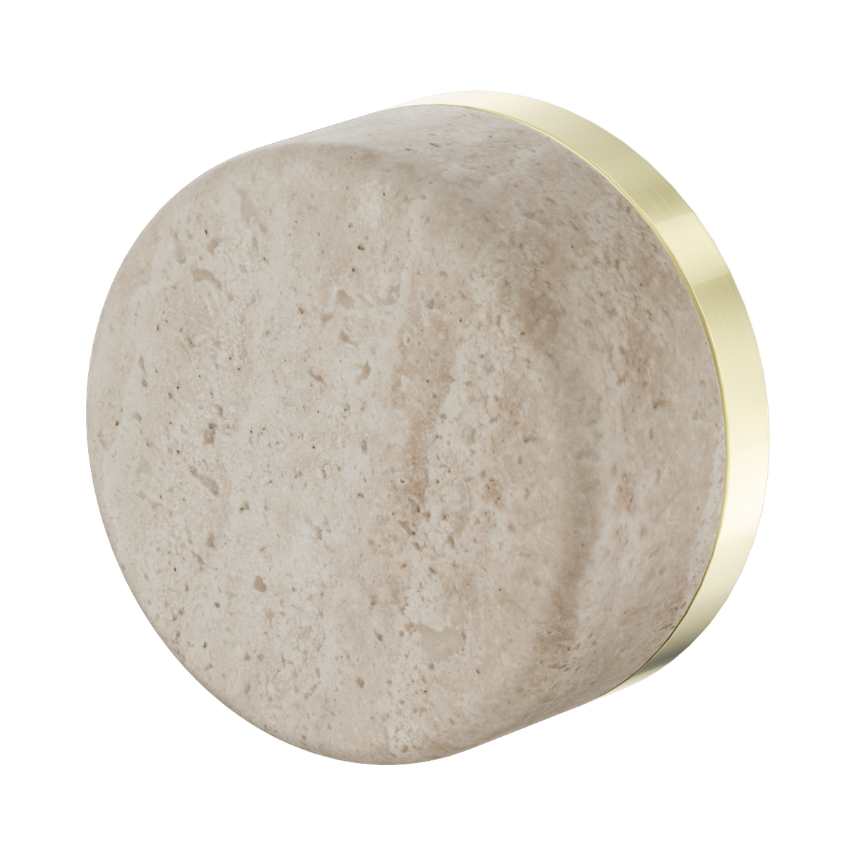 An image of Nero Tapware's Serenity Progressive Shower Mixer With Rome Travertine Handle Brushed Gold