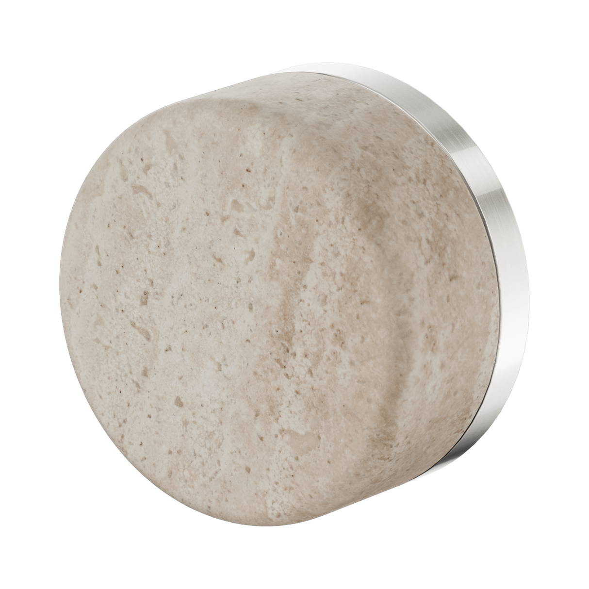 An image of Nero Tapware's Serenity Progressive Shower Mixer With Rome Travertine Handle Brushed Nickel