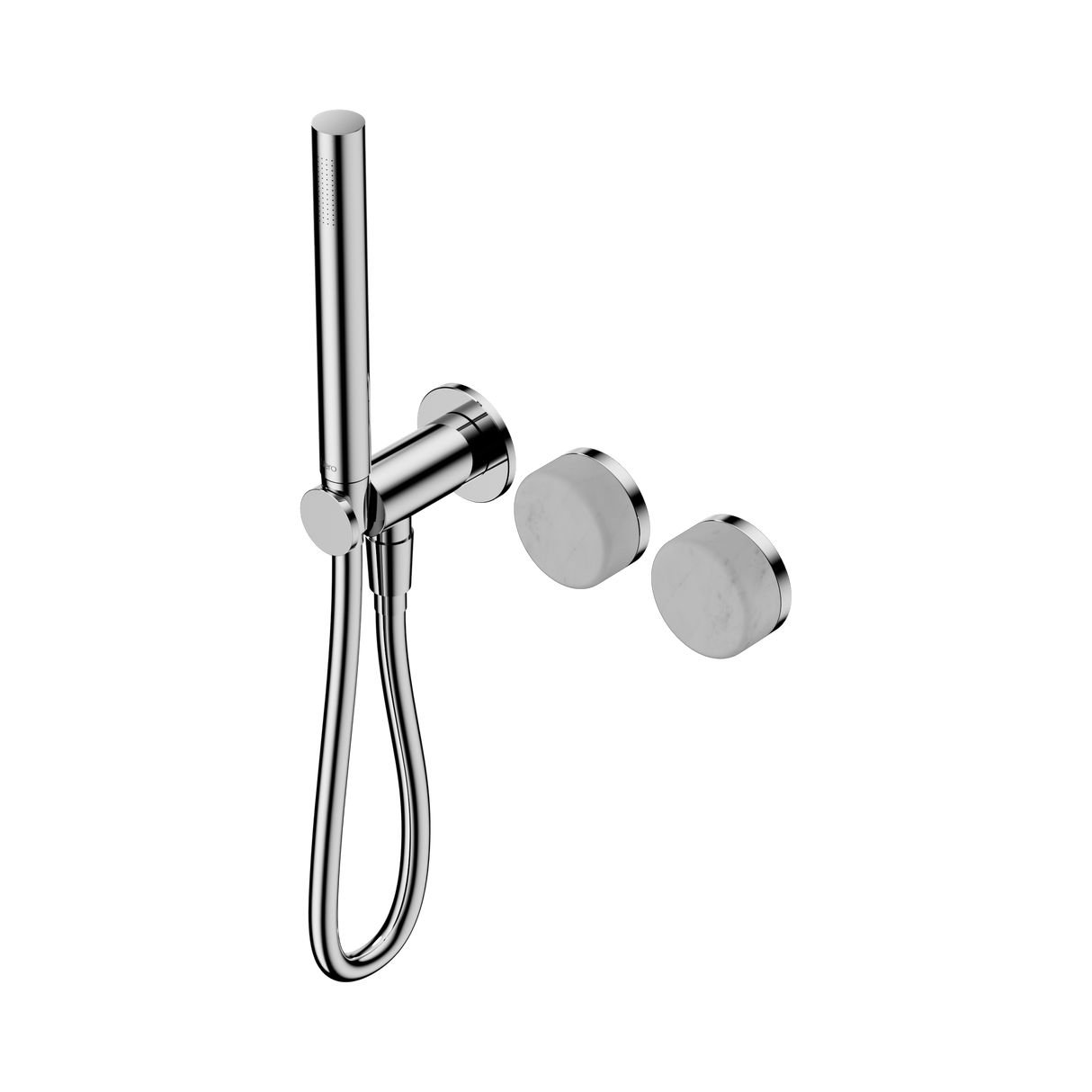 An image of Nero Tapware's Serenity Progressive Shower System With Carrara Handle And Slim Shower Chrome