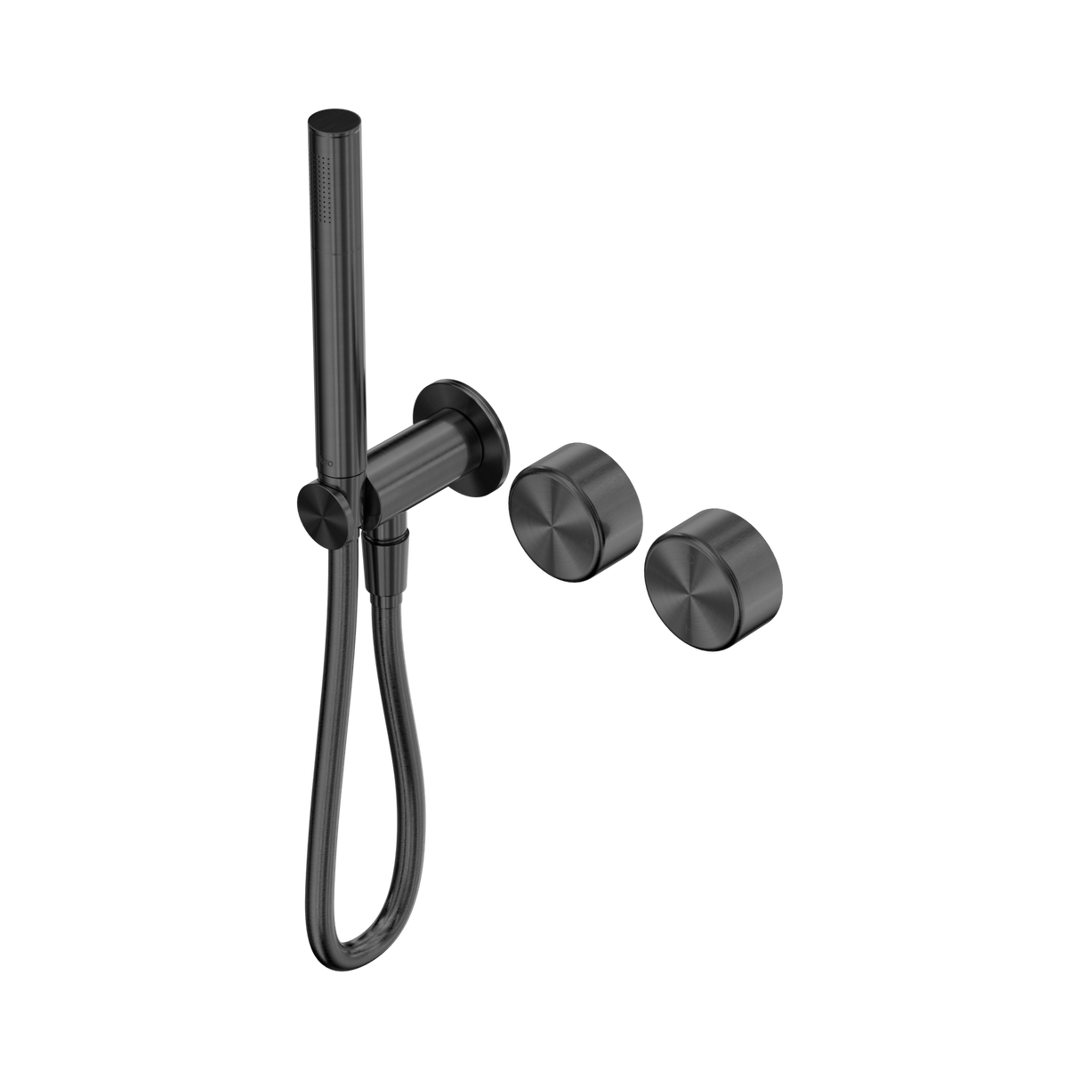 An image of Nero Tapware's Serenity Progressive Shower System With Metal Handle And Slim Shower Gun Metal