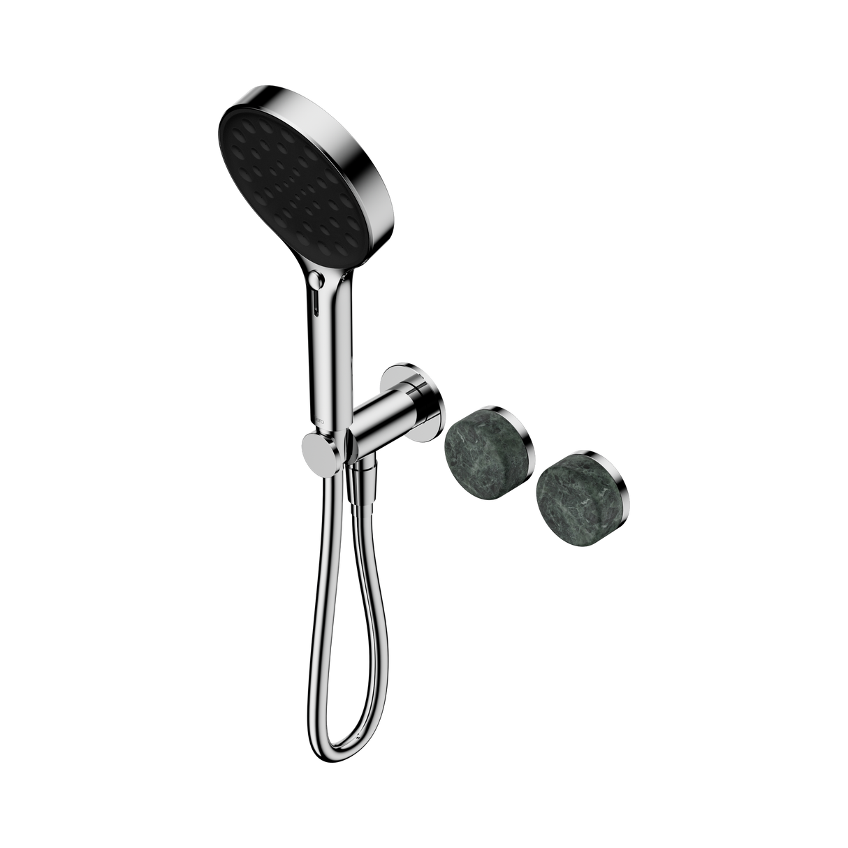 An image of Nero Tapware's Serenity Progressive Shower System With Verde Alpi Handle And Serenity Hand Shower Chrome