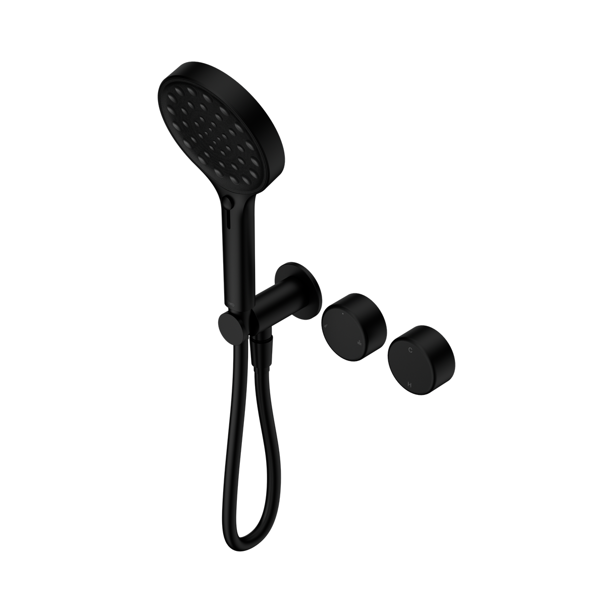 An image of Nero Tapware's Serenity Progressive Shower System With Metal Handle And Serenity Hand Shower Matt Black