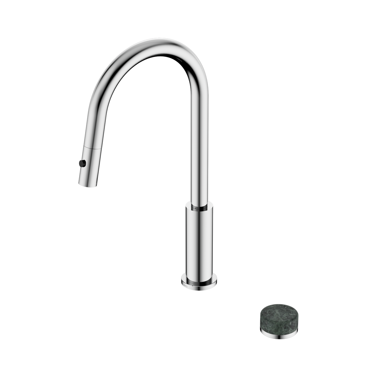 An image of Nero Tapware's Serenity Progressive Pull Out Kitchen Set With Verde Alpi Handle Chrome