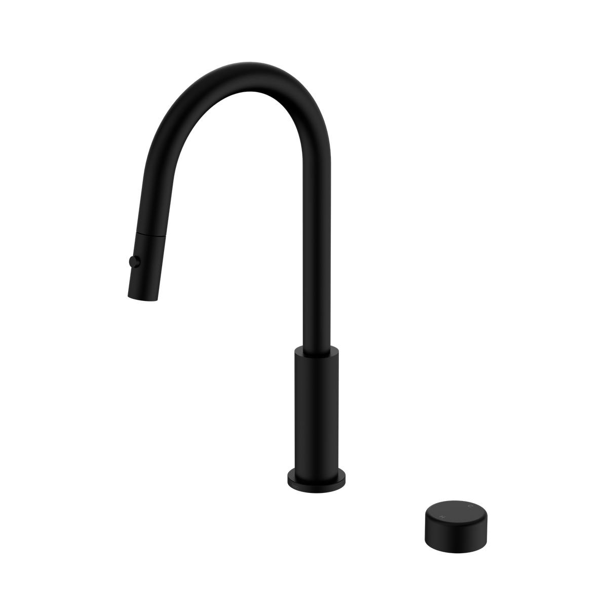 An image of Nero Tapware's Serenity Progressive Pull Out Kitchen Set With Metal Handle Matt Black
