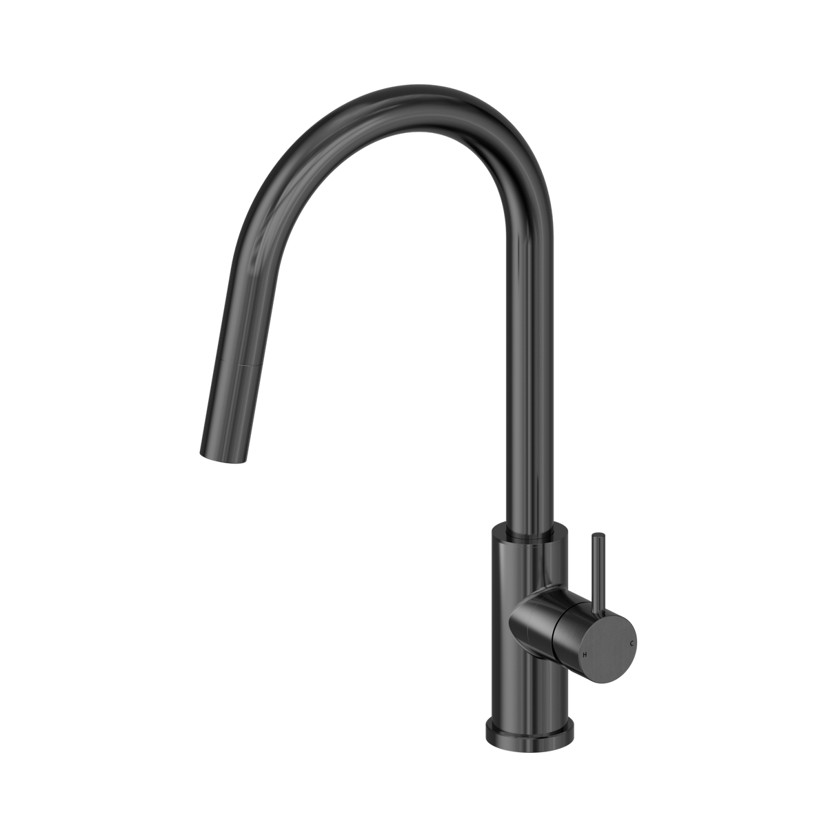 An image of Nero Tapware Dolce II Pull Out Sink Mixer Gun Metal