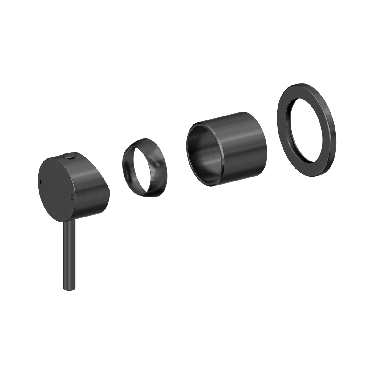 An image of Nero Tapware Dolce II Shower Mixer Trim Kits ONLY Gun Metal