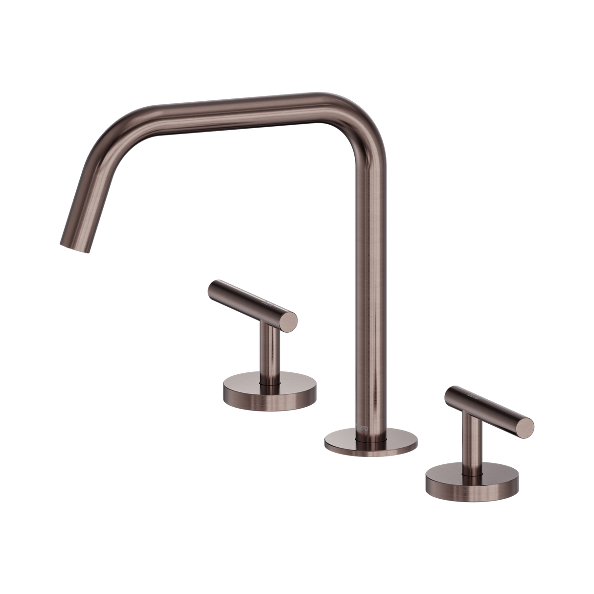 An image of Nero Tapware Mecca Bath/Kitchen Set Edge Spout II Brushed Bronze