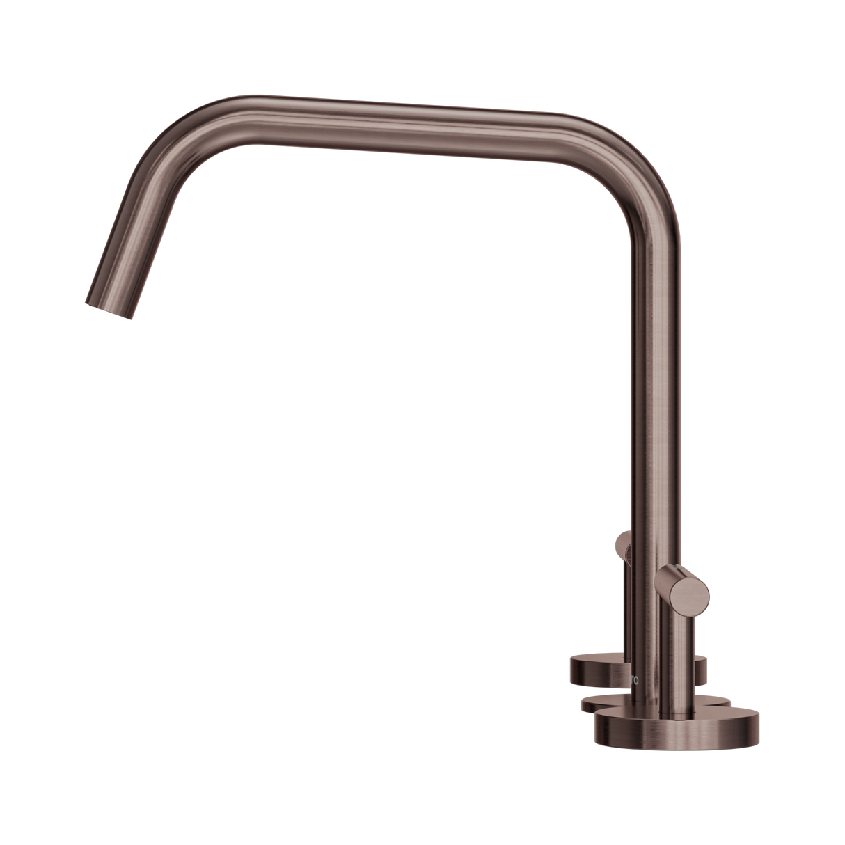 An image of Nero Tapware Mecca Bath/Kitchen Set Edge Spout II Brushed Bronze