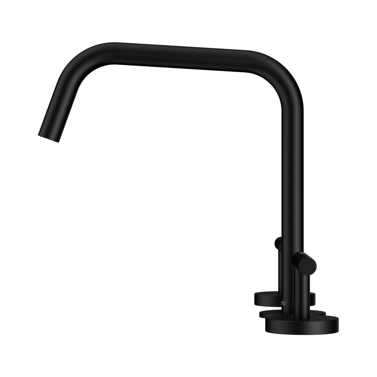 An image of Nero Tapware Mecca Bath/Kitchen Set Edge Spout II Matte Black