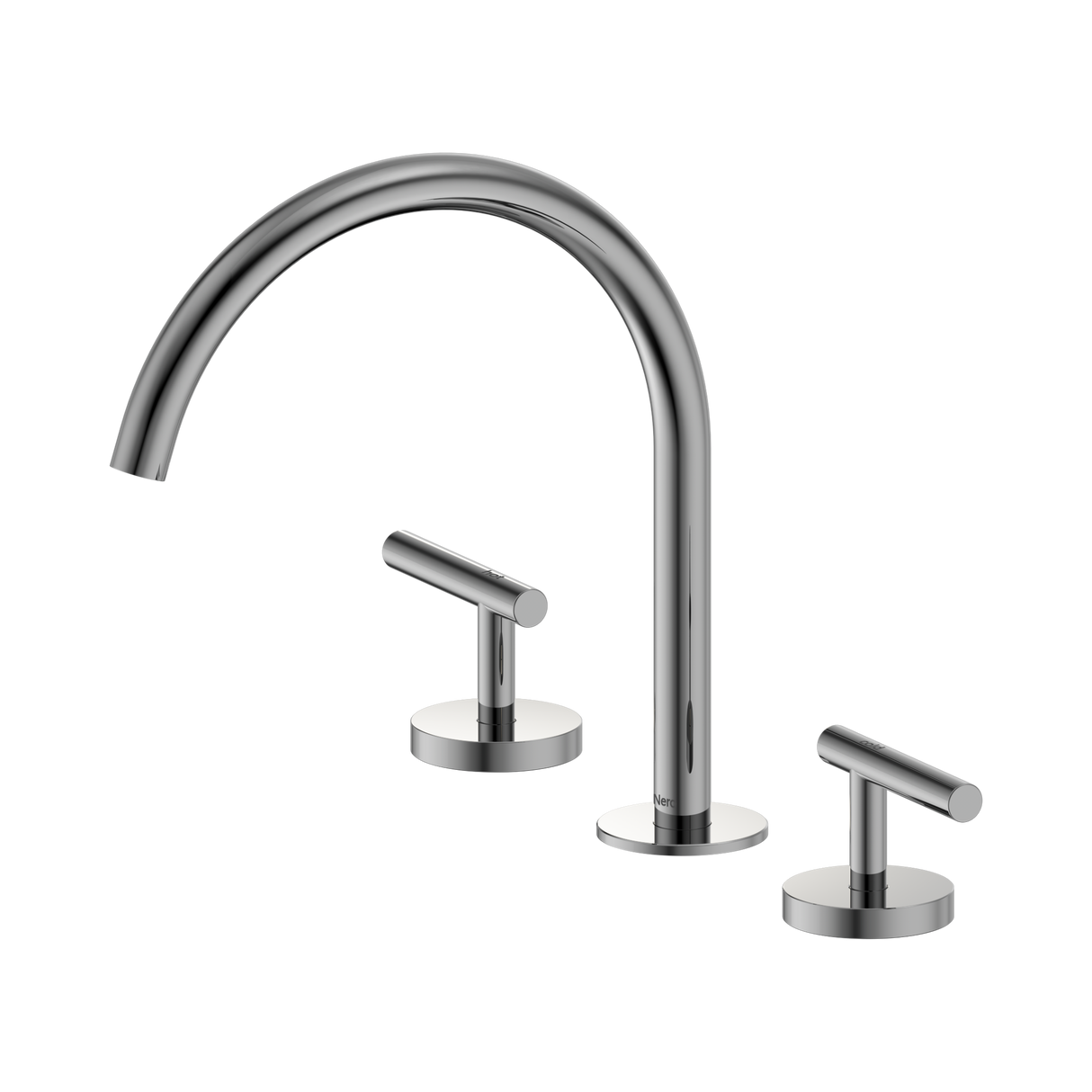An image of Nero Tapware Mecca Bath/Kitchen Set Arc Spout Chrome