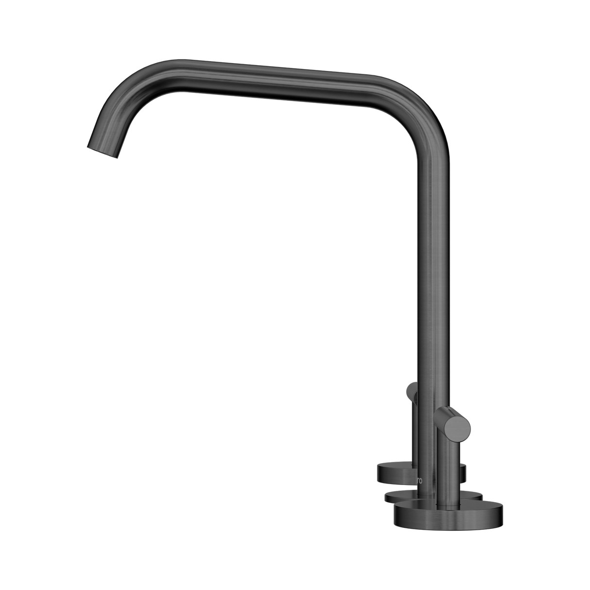 An image of Nero Tapware Mecca Bath/Kitchen Set Edge Spout Gun Metal
