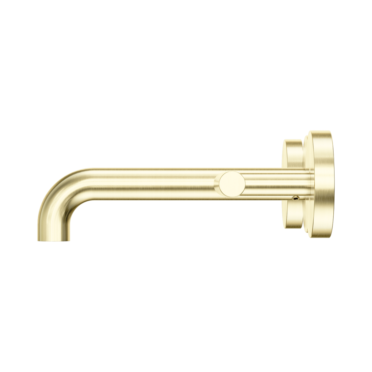 An image of Nero Tapware Mecca Wall Basin/Bath Set 160mm Spout Brushed Gold
