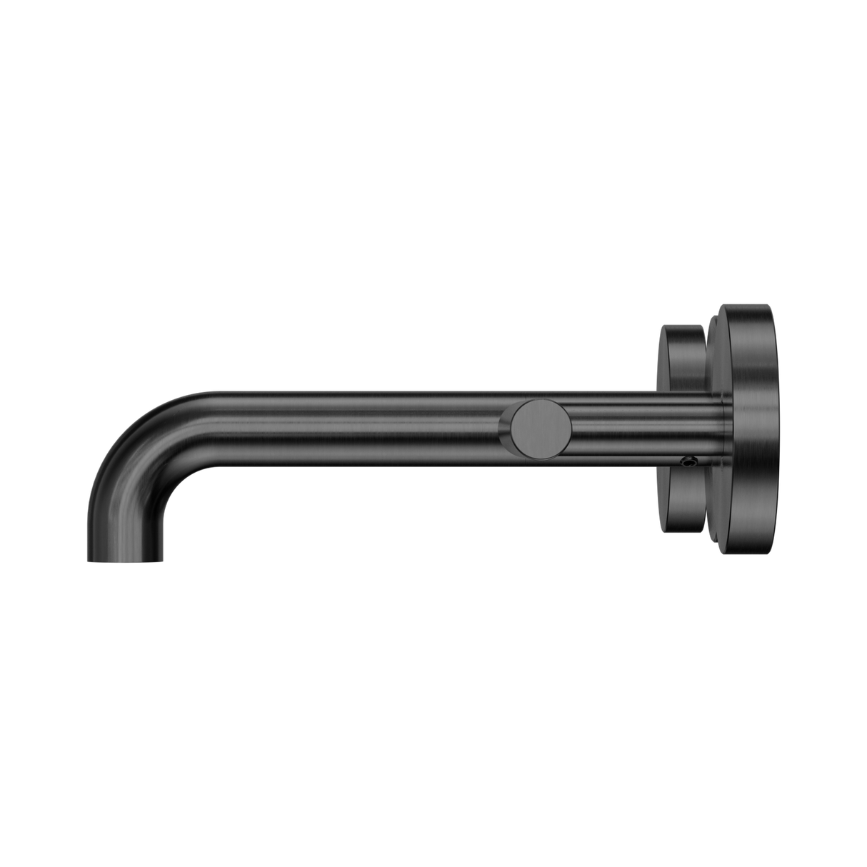 An image of Nero Tapware Mecca Wall Basin/Bath Set 160mm Spout Gun Metal