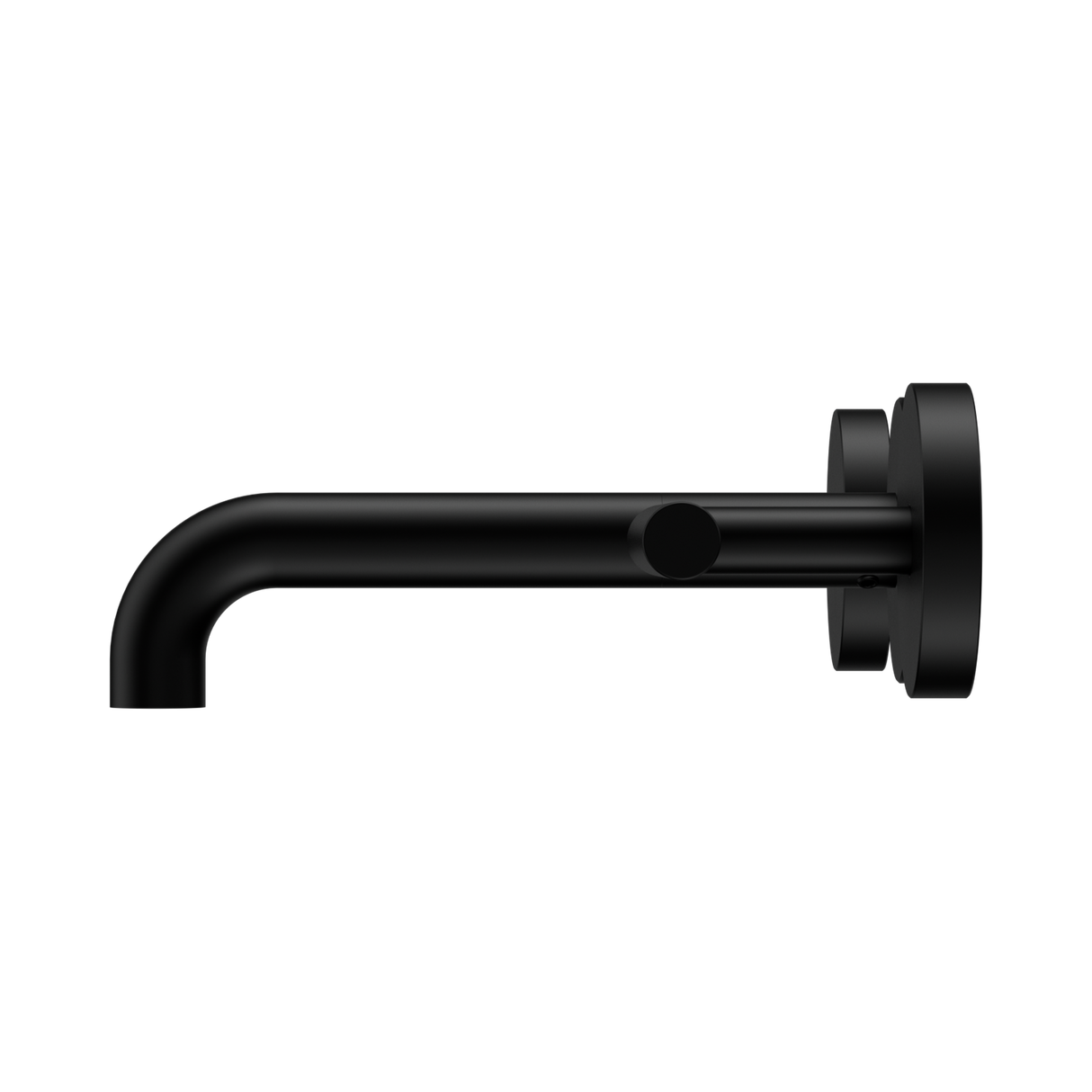 An image of Nero Tapware Mecca Wall Basin/Bath Set 160mm Spout Matte Black