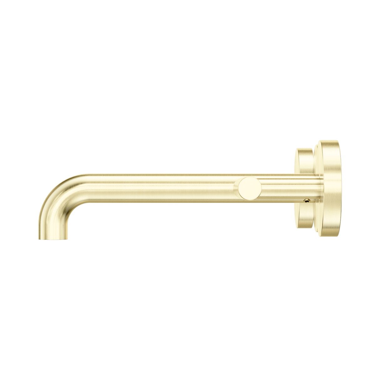 An image of Nero Tapware Mecca Wall Basin/Bath Set 185mm Spout Brushed Gold