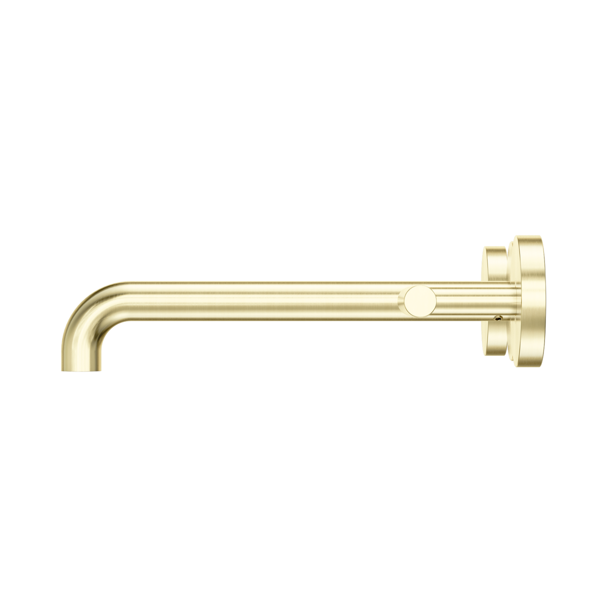 An image of Nero Tapware Mecca Wall Basin/Bath Set 220mm Spout Brushed Gold