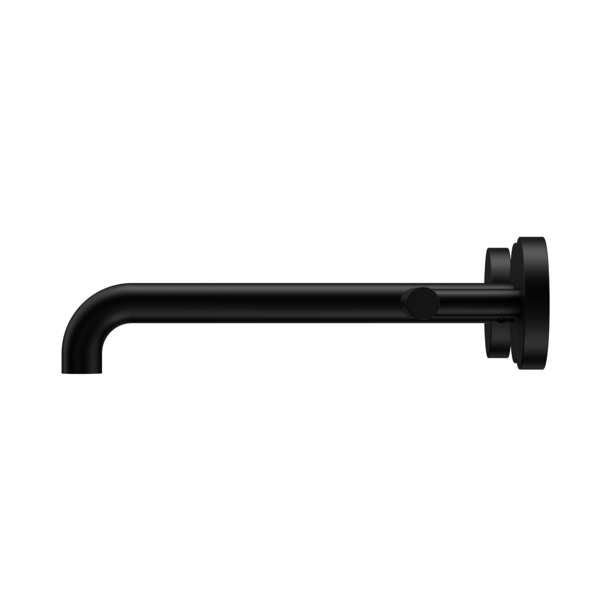 An image of Nero Tapware Mecca Wall Basin/Bath Set 220mm Spout Matte Black