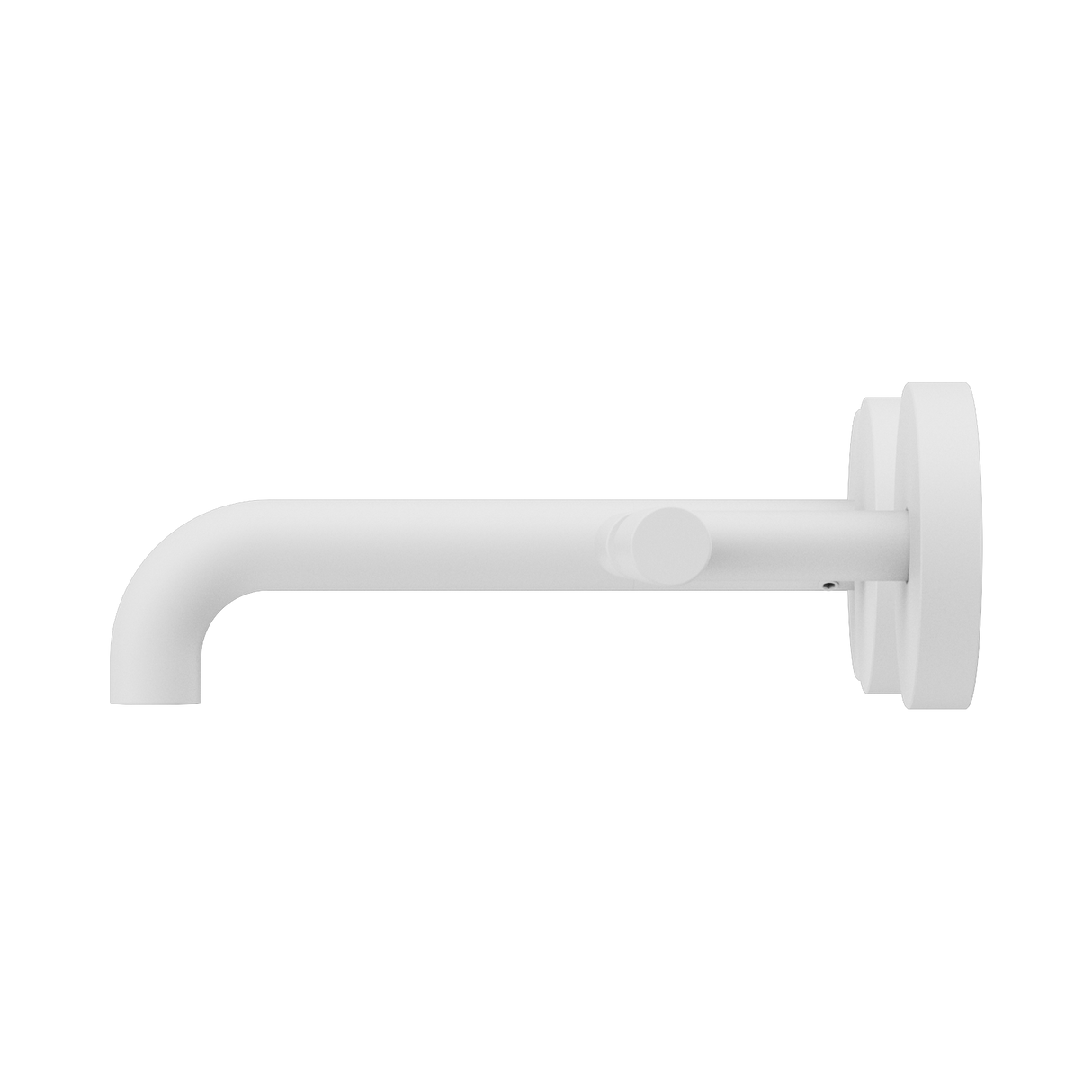An image of Nero Tapware Mecca Wall Basin/Bath Set 160mm Offset Spout Matte White