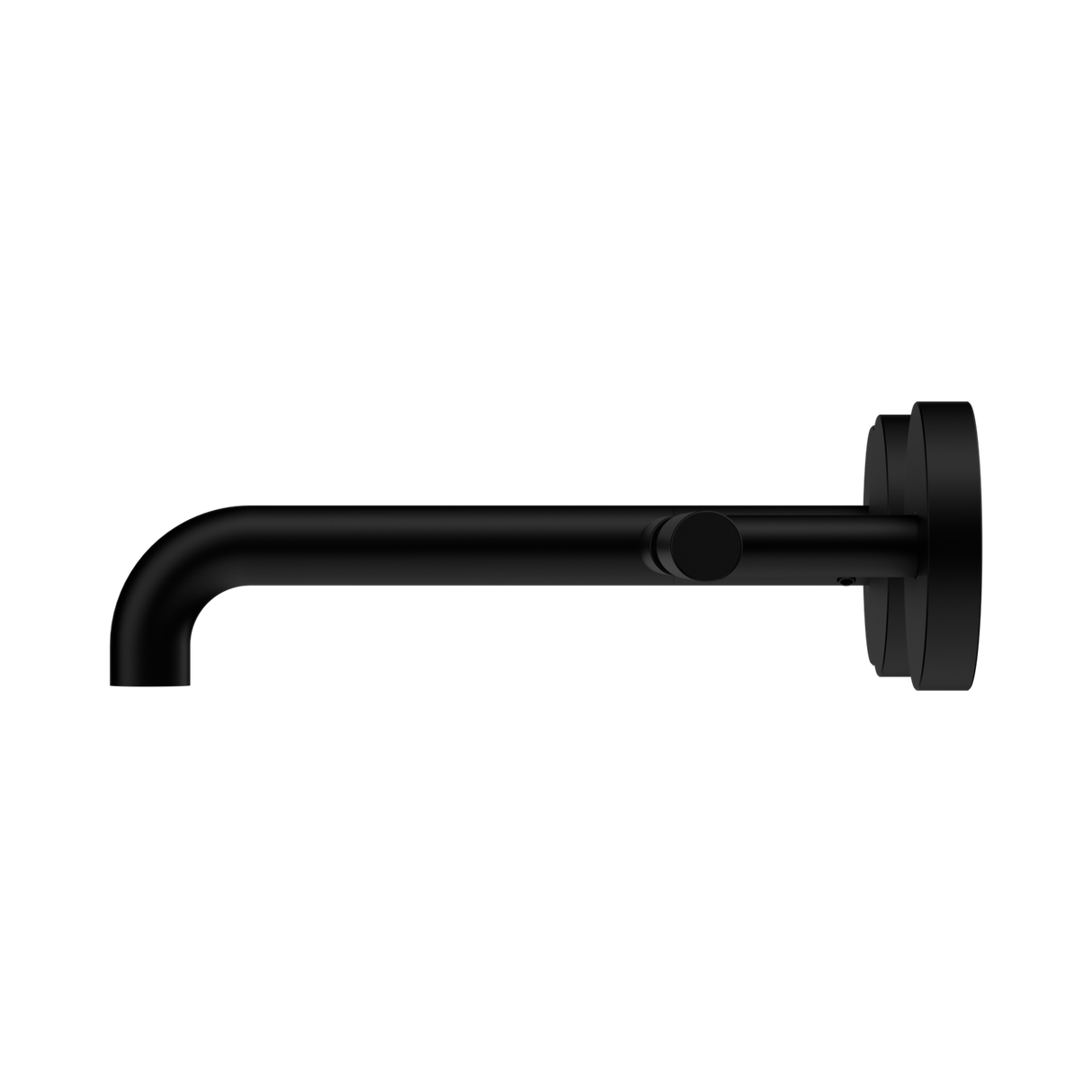 An image of Nero Tapware Mecca Wall Basin/Bath Set 185mm Offset Spout Matte Black