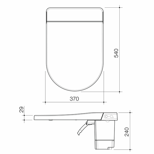 Caroma Urbane II Bidet Cleanflush Wall Faced Close Coupled Back Entry Toilet Suite (with GermGard)