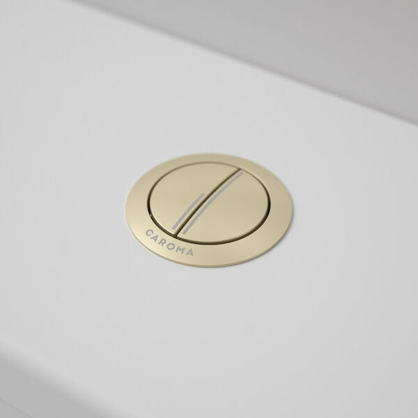 Caroma Bezel/Button Round Metal Brushed Brass