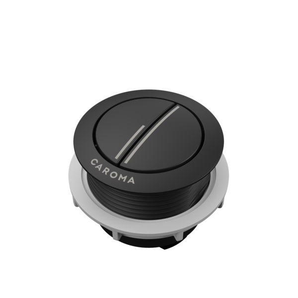 Caroma Bezel/Button Round Metal Matte Black