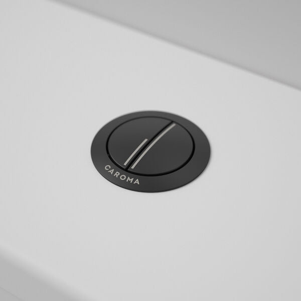 Caroma Bezel/Button Round Metal Matte Black