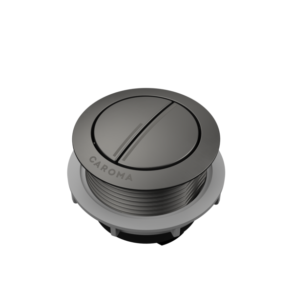 Caroma Bezel/Button Round Metal Gun Metal