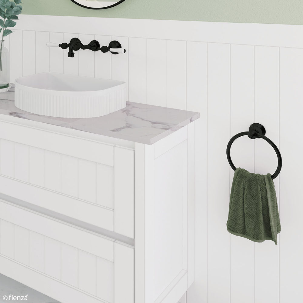 Lillian Towel Ring Matt Black
