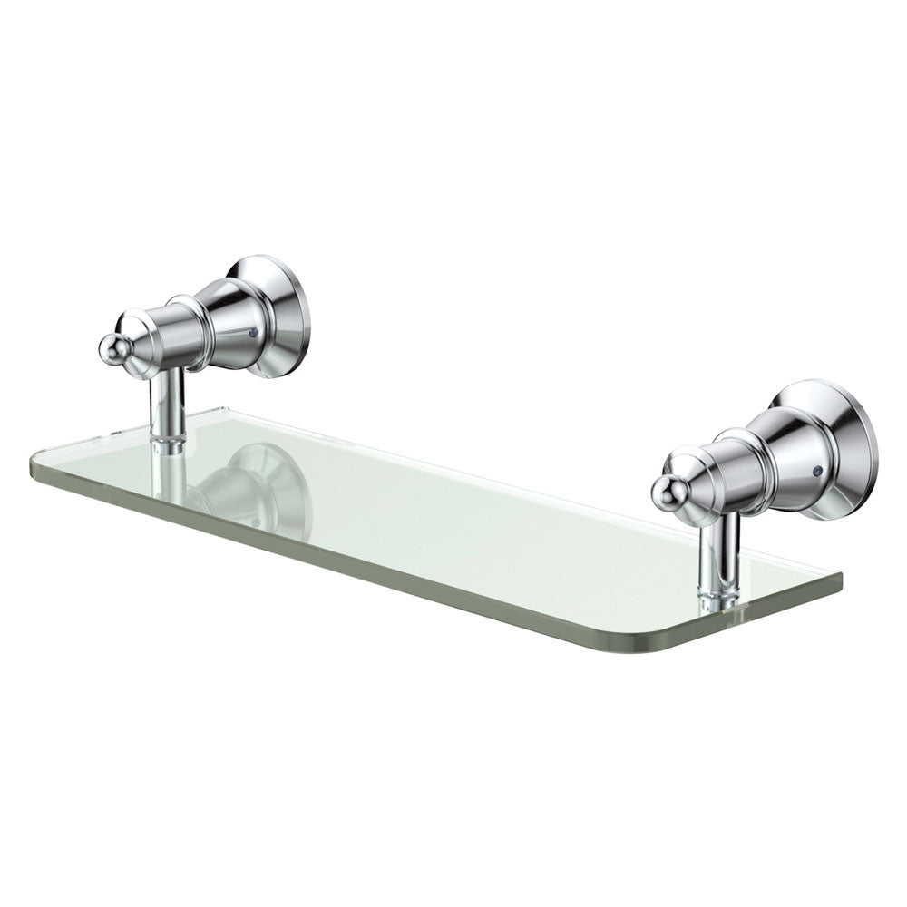 Lillian Glass Shelf Chrome