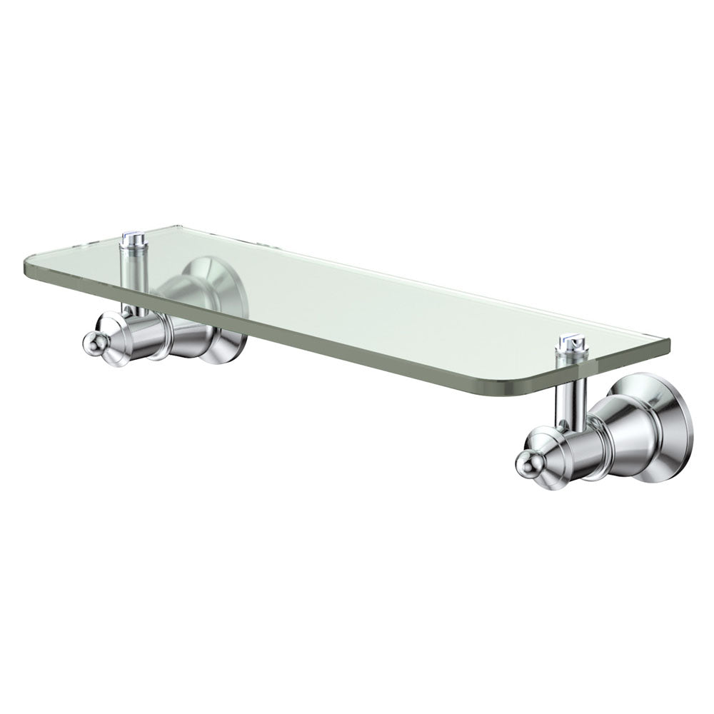 Lillian Glass Shelf Chrome