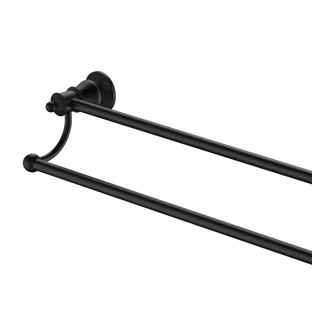 Lillian Double Towel Rail Matt Black